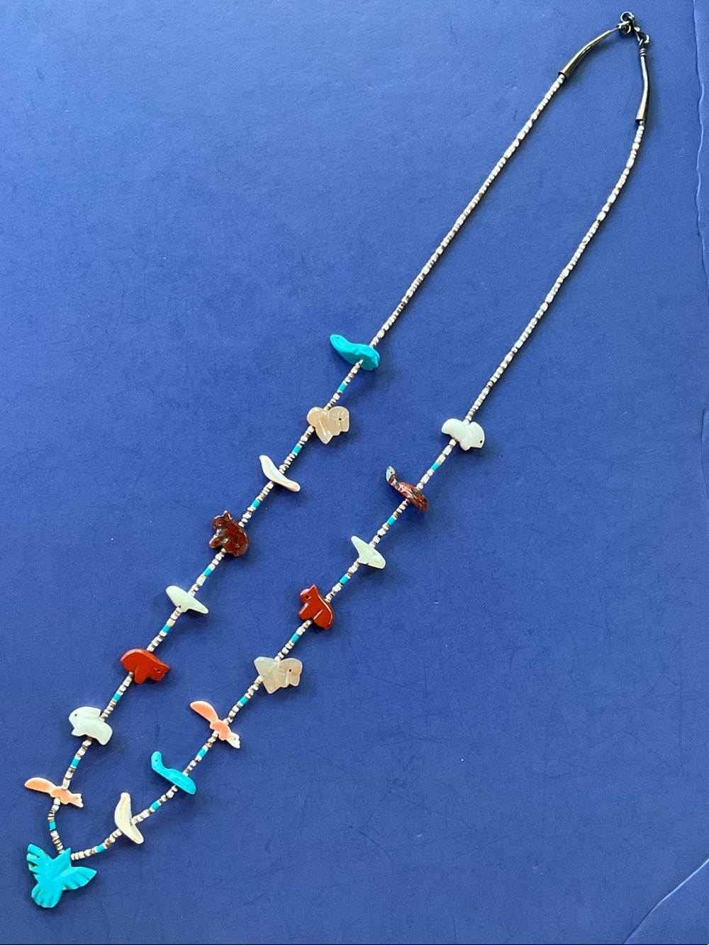 Vintage Native American fetish necklace - Picture 3 of 9